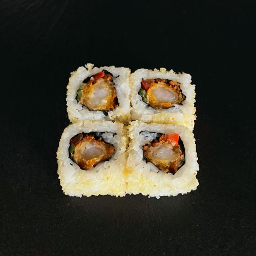 Tempura de scampis concombre spicy